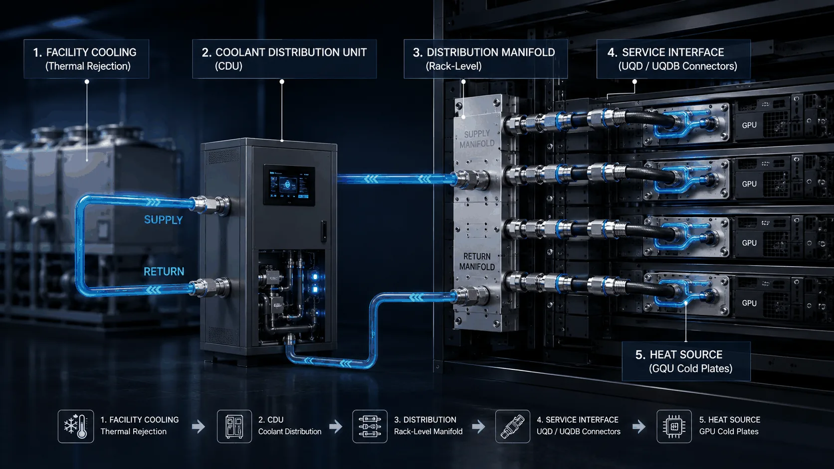 AI data center liquid cooling infrastructure